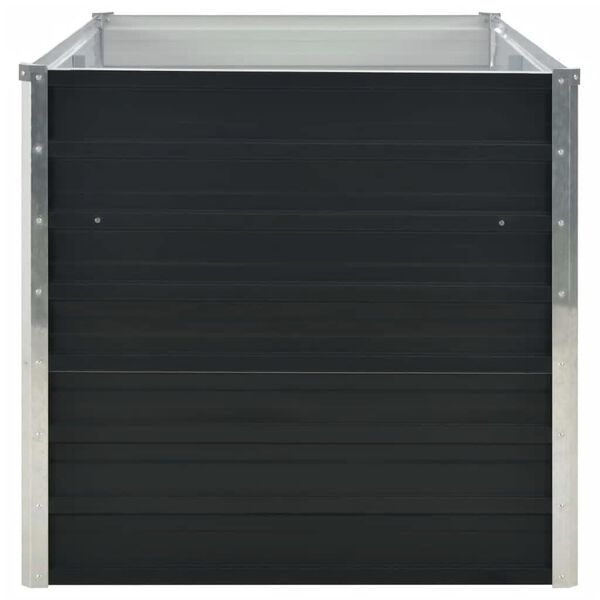 vidaXL Ζαρντινιέρα Ψηλή Ανθρακί 160x80x77 εκ. από Γαλβανισμένο Χάλυβα