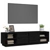 vidaXL Έπιπλο Τηλεόρασης Μαύρο 156x40x40 εκ. από Μασίφ Ξύλο Πεύκου