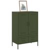 vidaXL Ντουλάπι Πράσινο Λαδί 68x39x101,5 εκ. από Ατσάλι