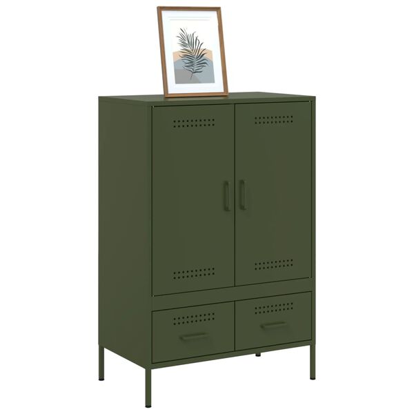 vidaXL Ντουλάπι Πράσινο Λαδί 68x39x101,5 εκ. από Ατσάλι