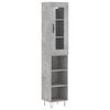 vidaXL Ντουλάπι Γκρι Σκυροδέματος 34,5x34x180 εκ. Επεξεργασμένο Ξύλο