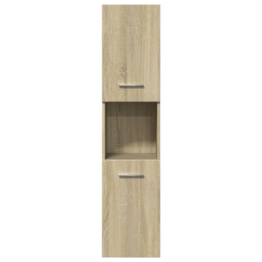 vidaXL Στήλη Μπάνιου Sonoma Δρυς 30 x 30 x 130 εκ. από Επεξ. Ξύλο