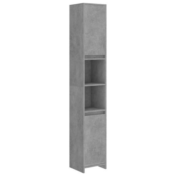 vidaXL Στήλη Μπάνιου Γκρι του Σκυροδέματος 30x30x183,5 εκ. Επεξ. Ξύλο