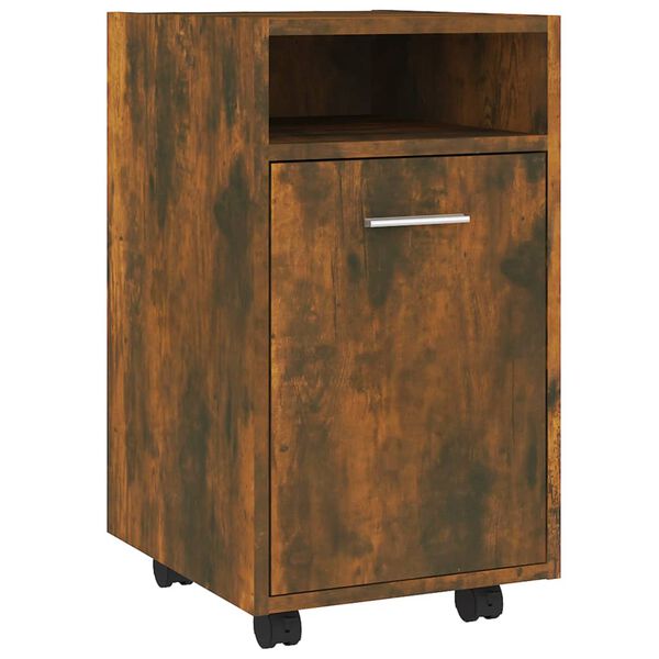 vidaXL Ντουλάπι με Ροδάκια Καπνιστή Δρυς 33x38x60 εκ. Επεξεργ. ξύλο
