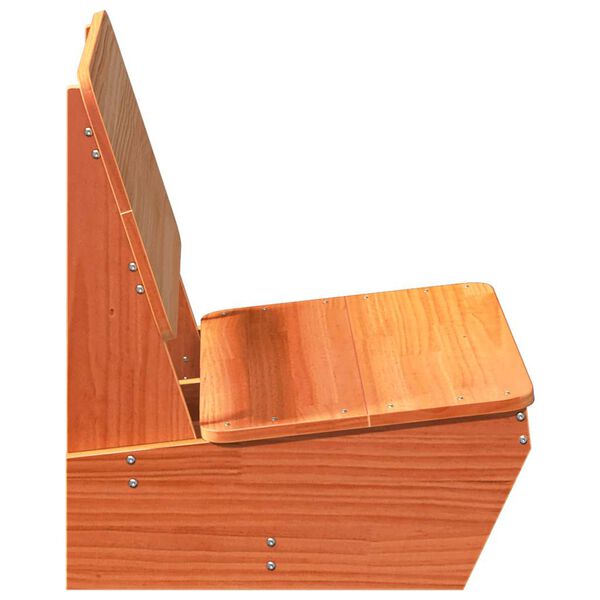 vidaXL Καρέκλα κήπου Wax Brown 60x64x70,5 cm Στερεό ξύλο πεύκο