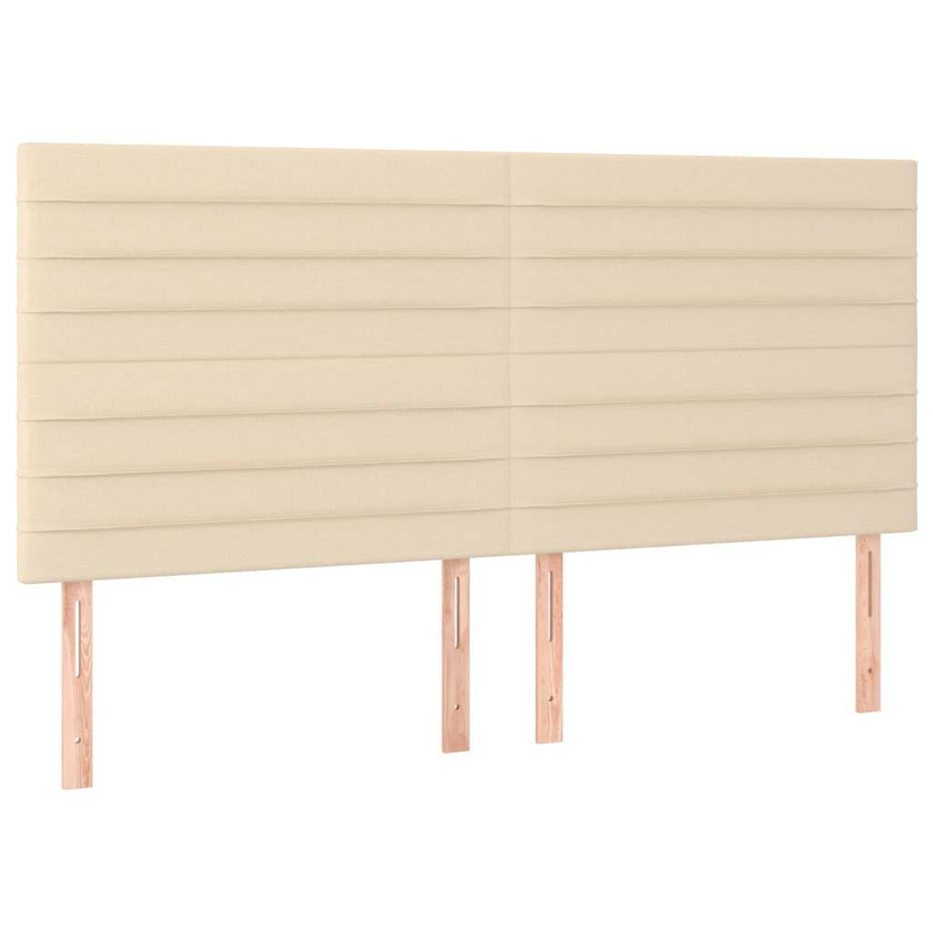 vidaXL Κρεβάτι Boxspring με Στρώμα Κρεμ 160x200 εκ. Υφασμάτινο