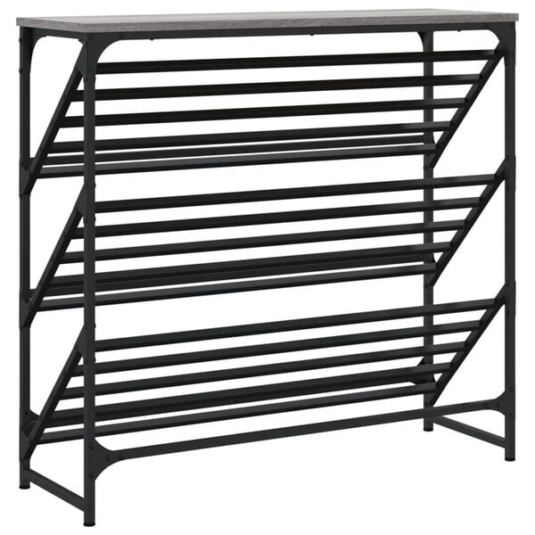 vidaXL Παπουτσοθήκη Γκρι Sonoma 90x30x85 εκ. από Επεξεργασμένο Ξύλο