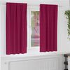 vidaXL Κουρτίνες με κουρτίνες 2 pcs Μπορντό 175x140εκ. Πολυεστέρας