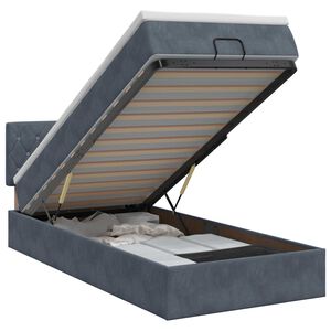 vidaXL &Kappa;&rho;&epsilon;&beta;ά&tau;&iota; Ottoman &mu;&epsilon; &sigma;&tau;&rho;ώ&mu;&alpha; &Sigma;&kappa;&omicron;ύ&rho;&omicron; &Gamma;&kappa;&rho;&iota; 80 x 200 cm &Beta;&epsilon;&lambda;&omicron;ύ&delta;&omicron;