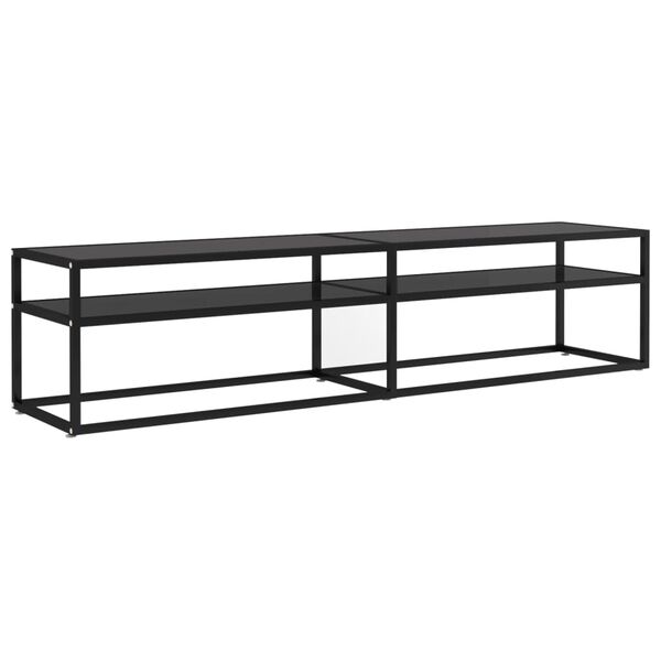 vidaXL Έπιπλο Τηλεόρασης Μαύρο 180 x 40 x 40,5 εκ. από Γυαλί Ασφαλ.