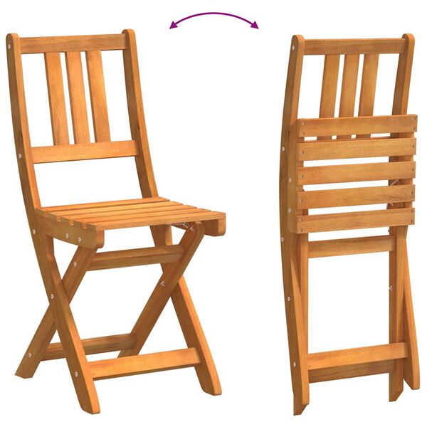 vidaXL Σετ Μπιστρό Κήπου 5 pcs Καφέ Μασίφ ξύλο ακακίας