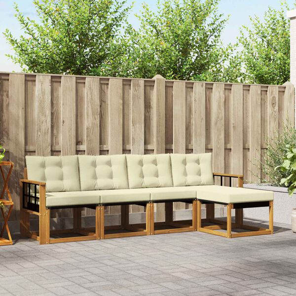 vidaXL &Sigma;&epsilon;&iota;&rho;ά &Kappa;&alpha;&nu;&alpha;&pi;έ &Epsilon;&xi;&omega;&tau;&epsilon;&rho;&iota;&kappa;&omicron;ύ &mu;&epsilon; &mu;&alpha;&xi;&iota;&lambda;ά&rho;&iota; 5 pcs &Phi;&upsilon;&sigma;&iota;&kappa;ό &kappa;&alpha;&iota; &Kappa;&rho;έ&mu;&alpha;