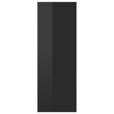 vidaXL Ραφιέρα Τοίχου Γυαλιστερό Μαύρο 45,1x16x45,1 εκ. Μοριοσανίδα