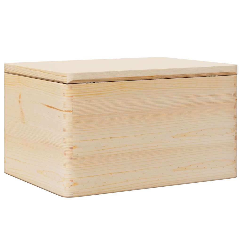 vidaXL Ξύλινο κουτί με καπάκι 40x30x23 cm από μασίφ ξύλο πεύκο