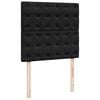 vidaXL Οθωμανικό κρεβάτι με στρώματα & LEDs Μαύρο 80x200cm Velvet