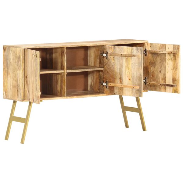 vidaXL Ντουλάπι με Συρτάρια 118 x 30 x 75 εκ. από Μασίφ Ξύλο Μάνγκο