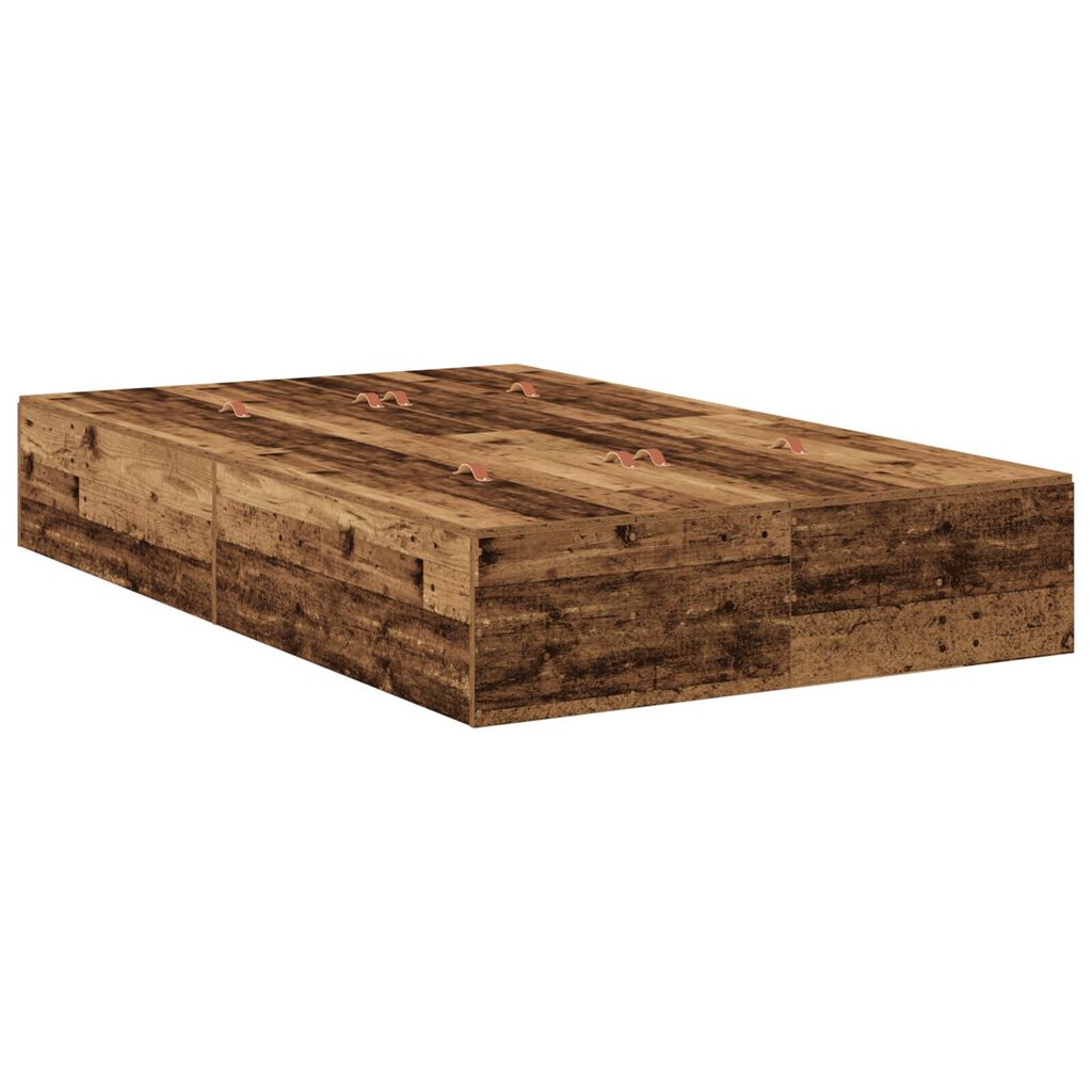 vidaXL Κρεβάτι Αποθήκης Παλιού Ξύλου 120x200 εκ.