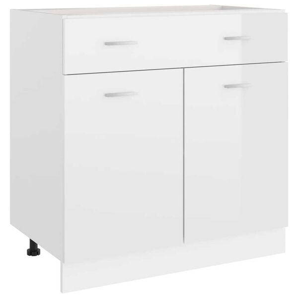 vidaXL Ντουλάπι Νεροχύτη Lyon Γυαλιστερό Λευκό 80x46x81,5εκ.