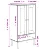 vidaXL Παπουτσοθήκη SENJA Λευκή / Ρατάν 59,5 x 35 x 107 εκ. Μασίφ Ξύλο