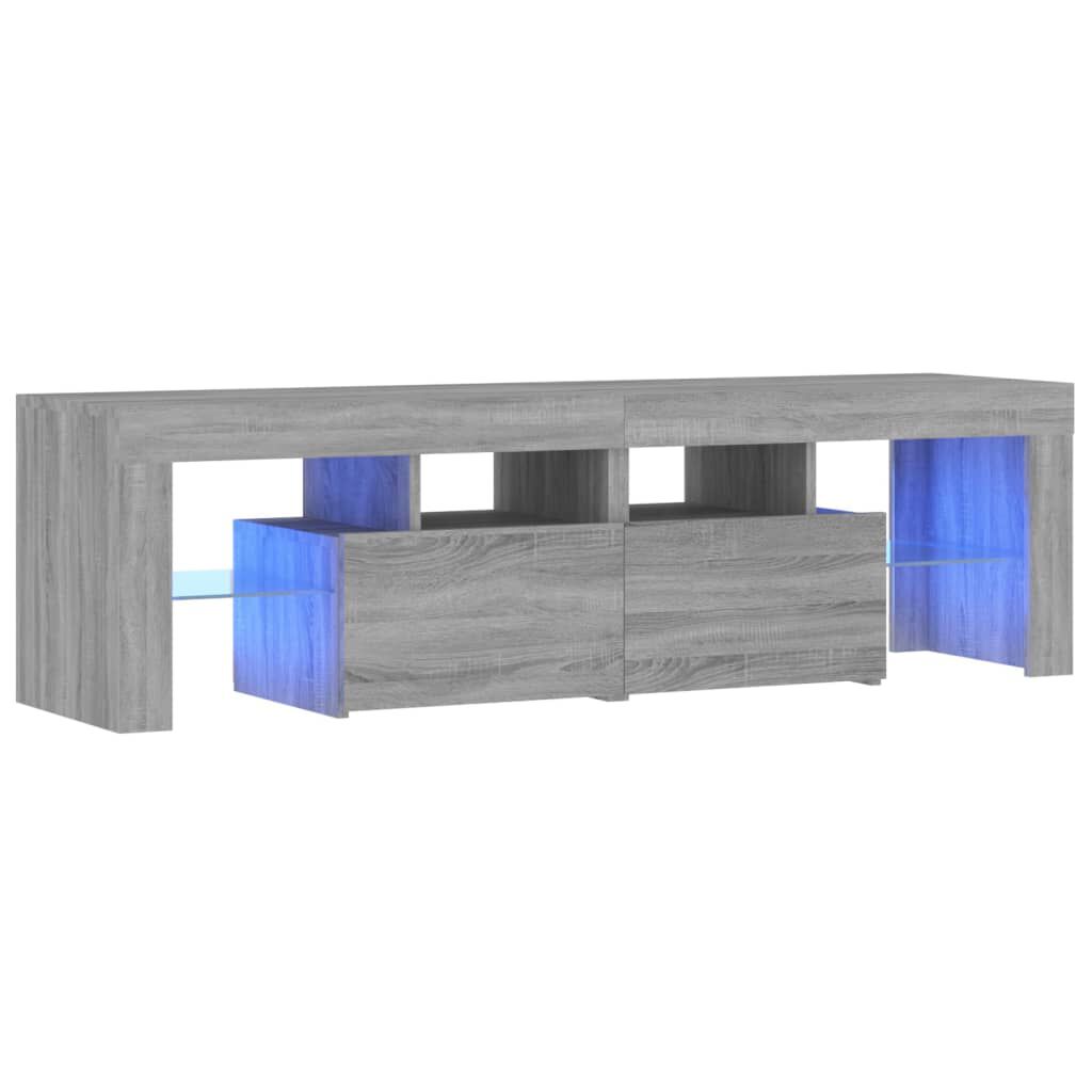 vidaXL Έπιπλο Τηλεόρασης με LED Γκρι Sonoma 140 x 36,5 x 40 εκ.
