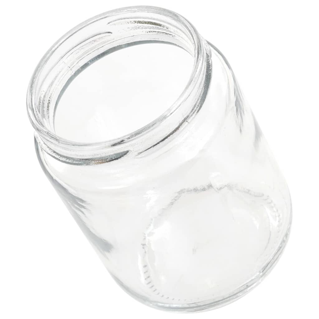 vidaXL Βάζα Μαρμελάδας 48 τεμ. 230 ml Γυάλινα με Κόκκινα Καπάκια