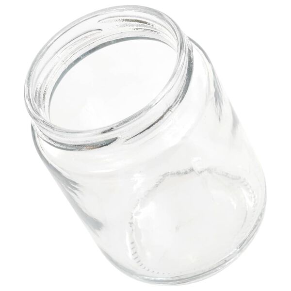 vidaXL Βάζα Μαρμελάδας 48 τεμ. 230 ml Γυάλινα με Κόκκινα Καπάκια