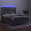 vidaXL &Kappa;&rho;&epsilon;&beta;ά&tau;&iota; Boxspring &mu;&epsilon; &Sigma;&tau;&rho;ώ&mu;&alpha;&LED &Alpha;&nu;. &Gamma;&kappa;&rho;&iota; 140x190 &epsilon;&kappa;. &Beta;&epsilon;&lambda;&omicron;ύ&delta;&iota;&nu;&omicron;
