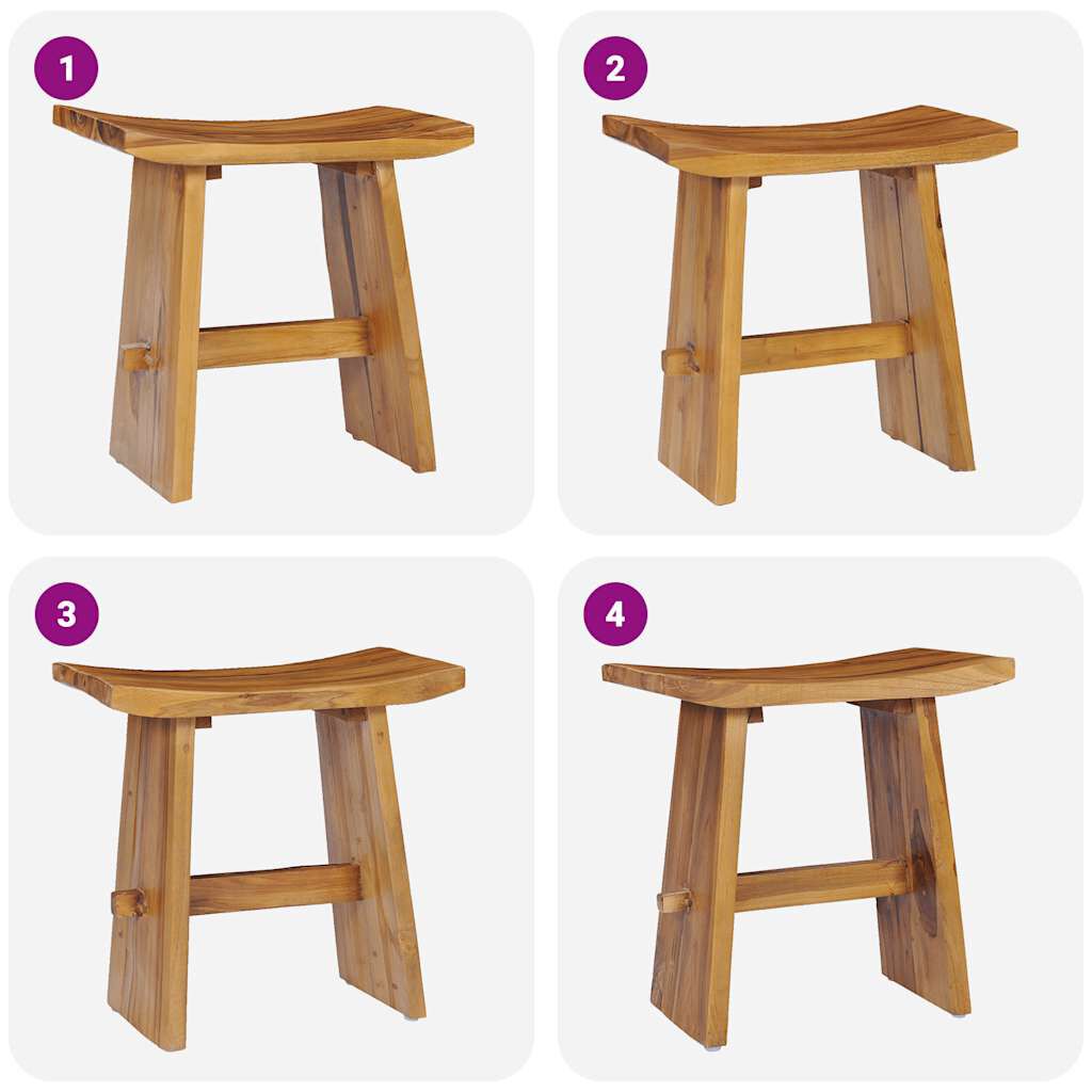 vidaXL Σκαμπό από Μασίφ Ξύλο Teak