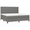 vidaXL &Kappa;&rho;&epsilon;&beta;ά&tau;&iota; Boxspring &mu;&epsilon; &Sigma;&tau;&rho;ώ&mu;&alpha; & LED &Sigma;&kappa;.&Gamma;&kappa;&rho;&iota; 200x200&epsilon;&kappa;. &Upsilon;&phi;&alpha;&sigma;&mu;ά&tau;&iota;&nu;&omicron;