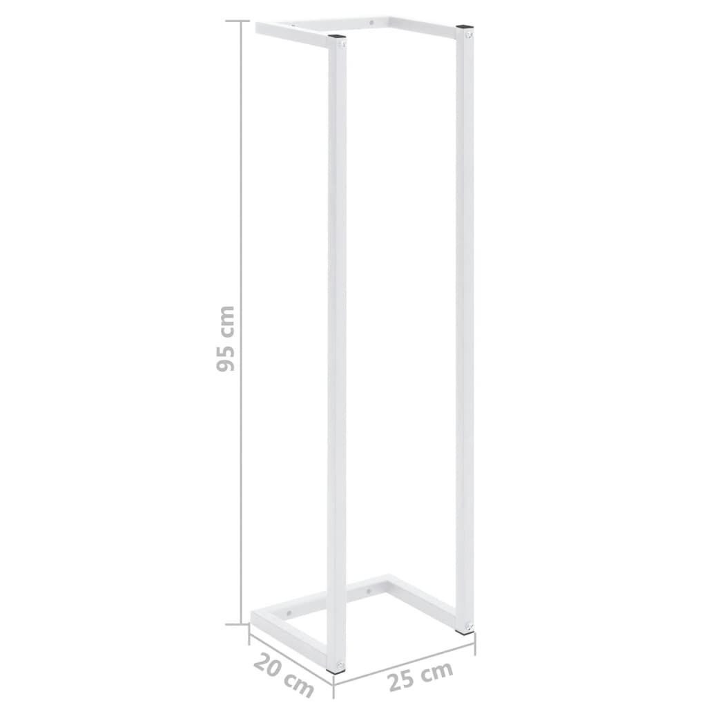 vidaXL Βάση για Πετσέτες Επιτοίχια Λευκή 25 x 20 x 95 εκ. Ατσάλινη