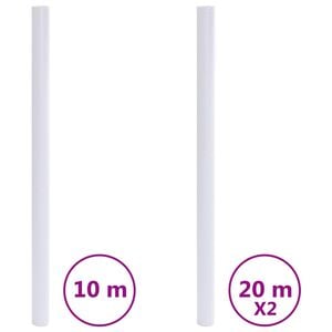 vidaXL Μεμβράνες Παραθύρου Αμμοβολή Διάφανο Γκρι από PVC