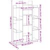 vidaXL Βιβλιοθήκη Λευκή 86 x 25,5 x 140 εκ. από Επεξ. Ξύλο