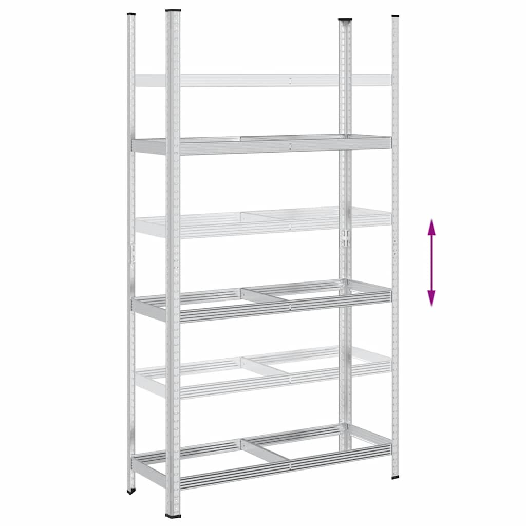 vidaXL Ράφι ελαστικών 3 επιπέδων Ασημί 110x40x200 cm Ατσάλι