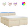 vidaXL &Kappa;&rho;&epsilon;&beta;ά&tau;&iota; Boxspring &mu;&epsilon; &Sigma;&tau;&rho;ώ&mu;&alpha; &Kappa;&rho;&epsilon;&mu; 180x200 &epsilon;&kappa;. &Upsilon;&phi;&alpha;&sigma;&mu;ά&tau;&iota;&nu;&omicron;