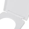 vidaXL Κάλυμμα Λεκάνης με Soft Close & Quick Release Τετράγωνο Λευκό