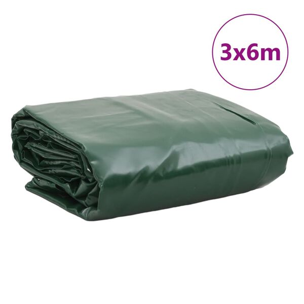 vidaXL Μουσαμάς Πράσινος 650 γρ./μ.² 3x6 μ.
