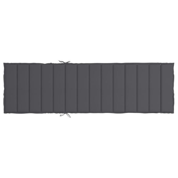 vidaXL Μαξιλάρι Ξαπλώστρας Ανθρακί 200 x 50 x 3εκ. από Ύφασμα Oxford