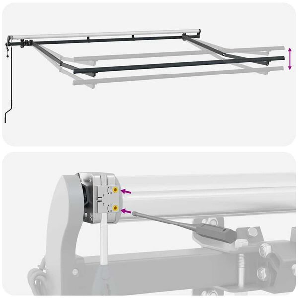 vidaXL Σκηνίτσα Αναδιπλούμενη Μπλε και λευκό 400 x 200 cm ύφασμα