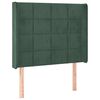 vidaXL Κρεβάτι Boxspring με Στρώμα & LED Σκ. Πράσινο 90x190 εκ Βελούδο