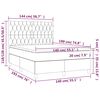 vidaXL Κρεβάτι Boxspring με Στρώμα & LED Σκ. Μπλε 140x190εκ. Βελούδινο