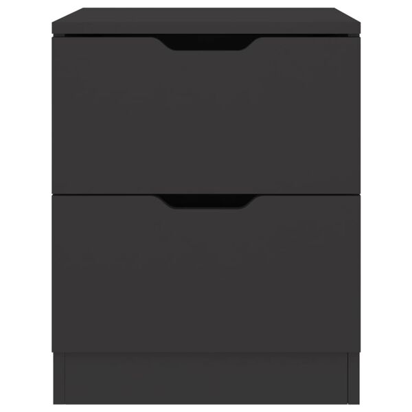 vidaXL Κομοδίνα 2 τεμ. Μαύρα 40 x 40 x 50 εκ. από Επεξεργασμένο Ξύλο