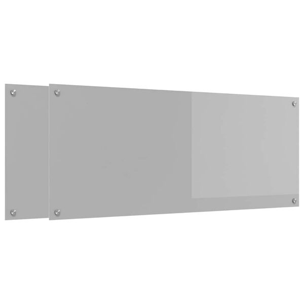 vidaXL Πίσω Πάνελ Κουζίνας 2 pcs Ανοιχτό γκρι 120 x 50 cm