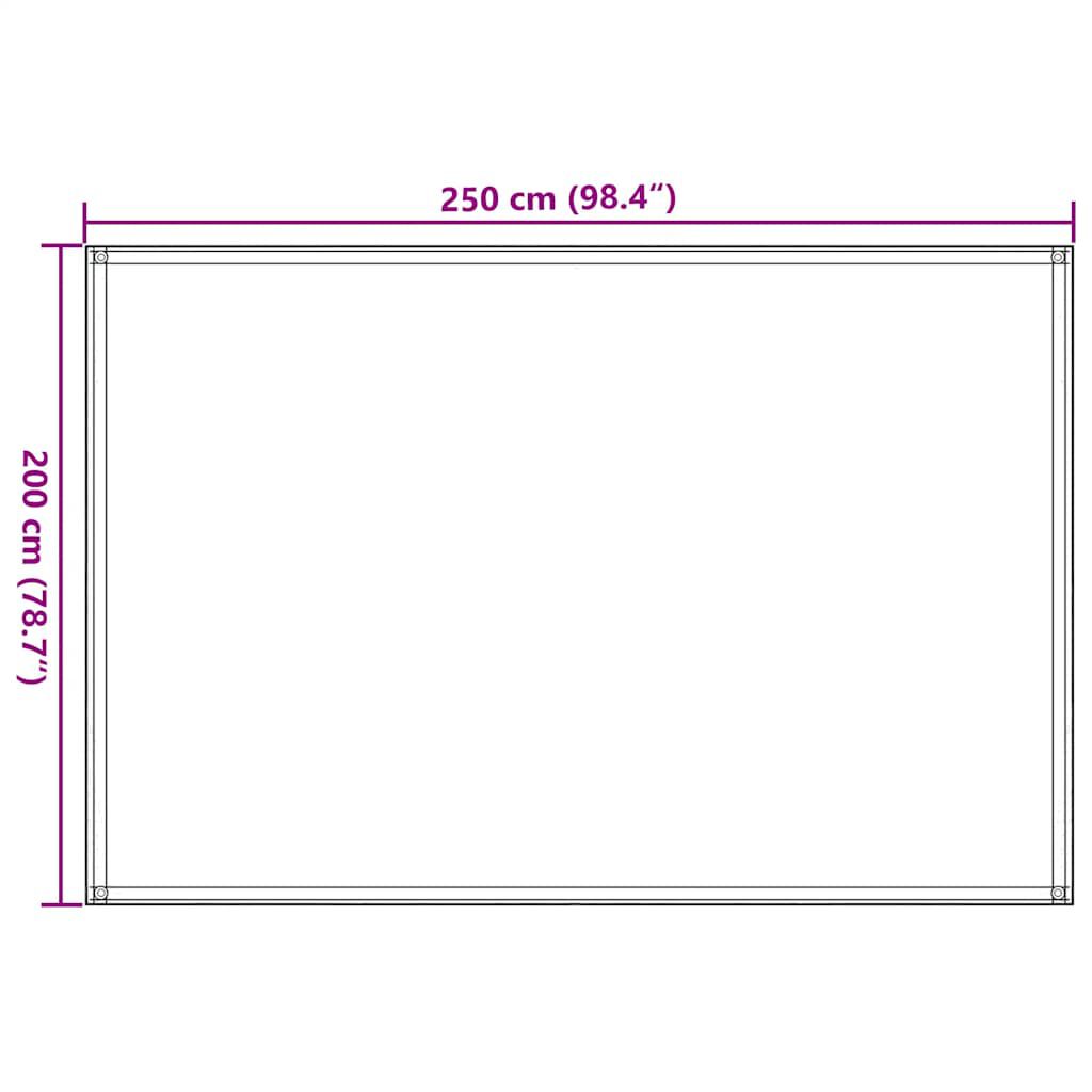 vidaXL Χαλί Σκηνής Μαύρο 250 x 200 εκ.