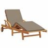 vidaXL Ξαπλώστρα 2 pcs Taupe 40 x 40 x 40εκ Μασίφ ξύλο ακακίας