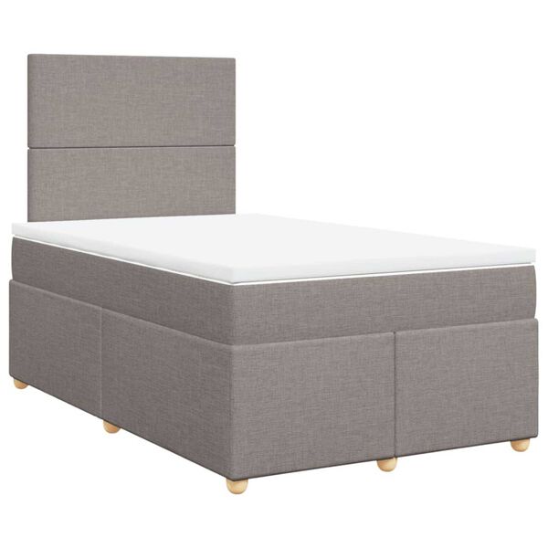 vidaXL &Kappa;&rho;&epsilon;&beta;ά&tau;&iota; Boxspring &mu;&epsilon; &Sigma;&tau;&rho;ώ&mu;&alpha; Taupe 120x200 &epsilon;&kappa;. &Upsilon;&phi;&alpha;&sigma;&mu;ά&tau;&iota;&nu;&omicron;