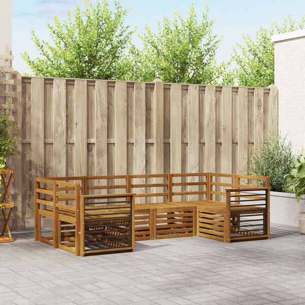 vidaXL &Sigma;&epsilon;&tau; &Kappa;&alpha;&nu;&alpha;&pi;έ 6 pcs &Phi;&upsilon;&sigma;&iota;&kappa;ό &Sigma;&tau;&epsilon;&rho;&epsilon;ό &Xi;ύ&lambda;&omicron; &Alpha;&kappa;&alpha;&kappa;ί&alpha;&sigmaf;