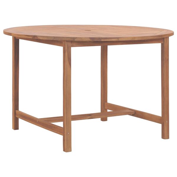 vidaXL Τραπεζαρία Κήπου Ø110x75 εκ. από Μασίφ Ξύλο Teak