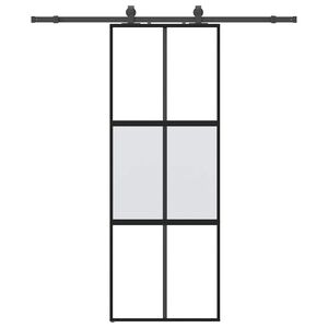 vidaXL &Sigma;&upsilon;&rho;ό&mu;&epsilon;&nu;&eta; &pi;ό&rho;&tau;&alpha; &mu;&epsilon; &sigma;&epsilon;&tau; &upsilon;&lambda;&iota;&kappa;&omicron;ύ &Mu;&alpha;ύ&rho;&omicron; 76x205 cm &gamma;&upsilon;&alpha;&lambda;ί &mu;&epsilon;&tau;&rho;&iota;&alpha;&sigma;&mu;έ&nu;&omicron;