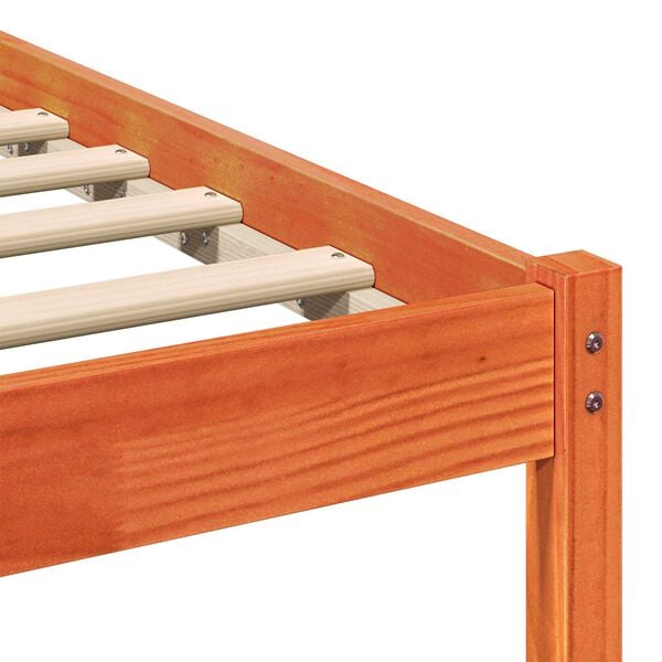 vidaXL Σκελετός Κρεβατιού Καφέ κεριού 160 x 200 cm Ξύλο πεύκου