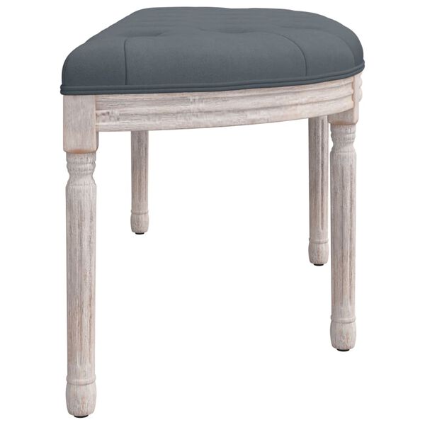 vidaXL Πάγκος Σκούρο Γκρι 110,5x45x49 εκ. Βελούδινος